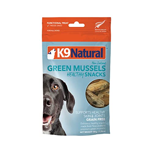 K9 Natural Freeze Dried Green Lipped Mussel Healthy Snack Dog Treats 1.76z Bag