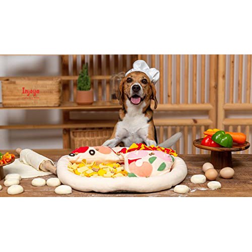 Injoya Pizza Snuffle Mat Dog Puzzle Slow Feeder Toy