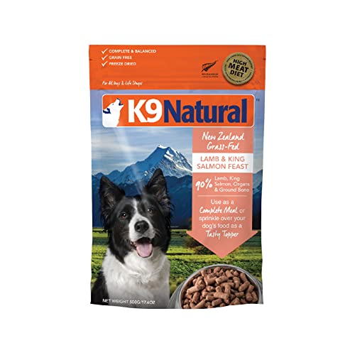 K9 Natural Freeze Dried Dog Food Or Topper & King Salmon, 17.6oz