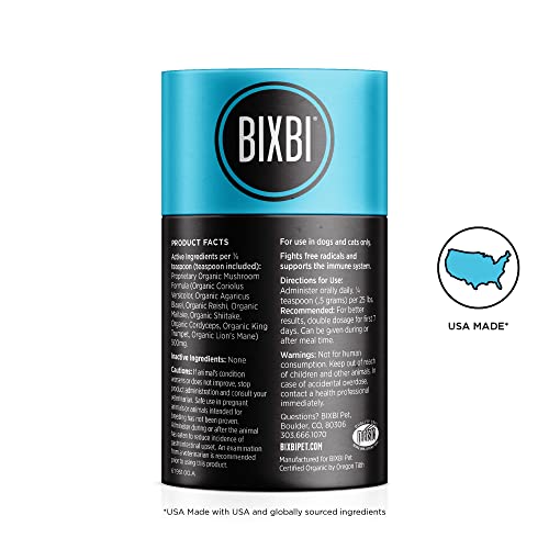 BIXBI Organic Pet Superfood Daily Dog & Cat, Immunity, 60 Grams