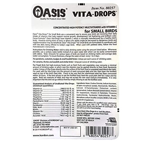 Kordon Oasis Small Bird Vita Drops 2oz