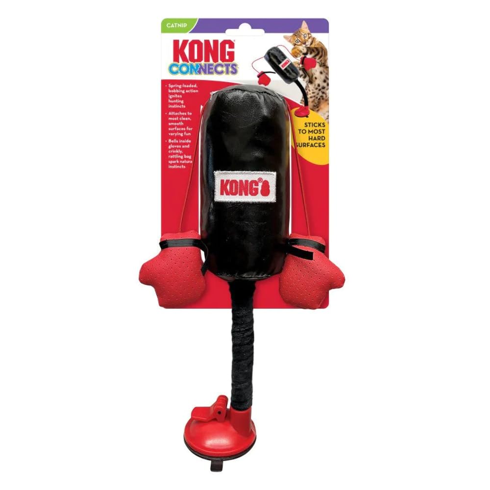 KONG Connects Punching Bag w/ Boxing Gloves Filled with Catnip