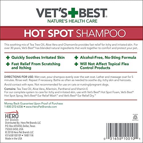 Vet's Best Hot Spot Itch Relief Dog Shampoo, 16 oz