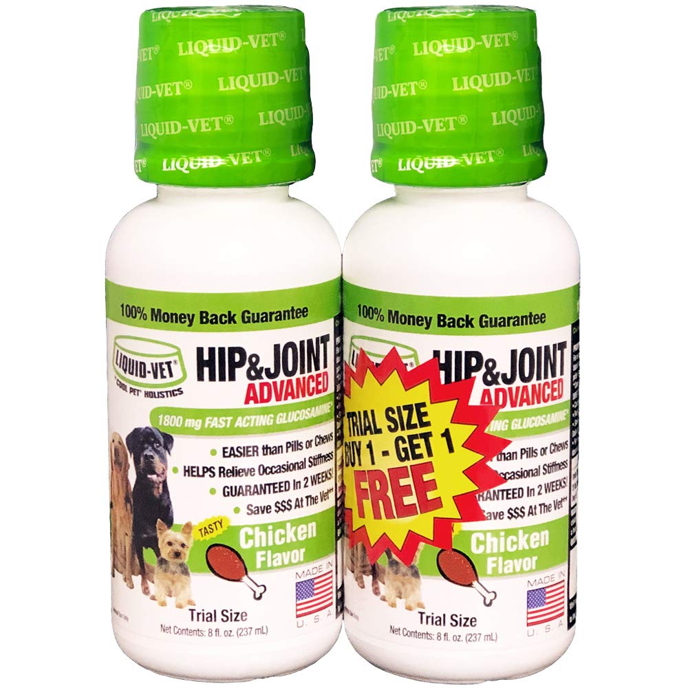 Liquid Vet K9 Hip & Joint Advanced Formula, Chicken Flavor, 8 oz Trial Pack