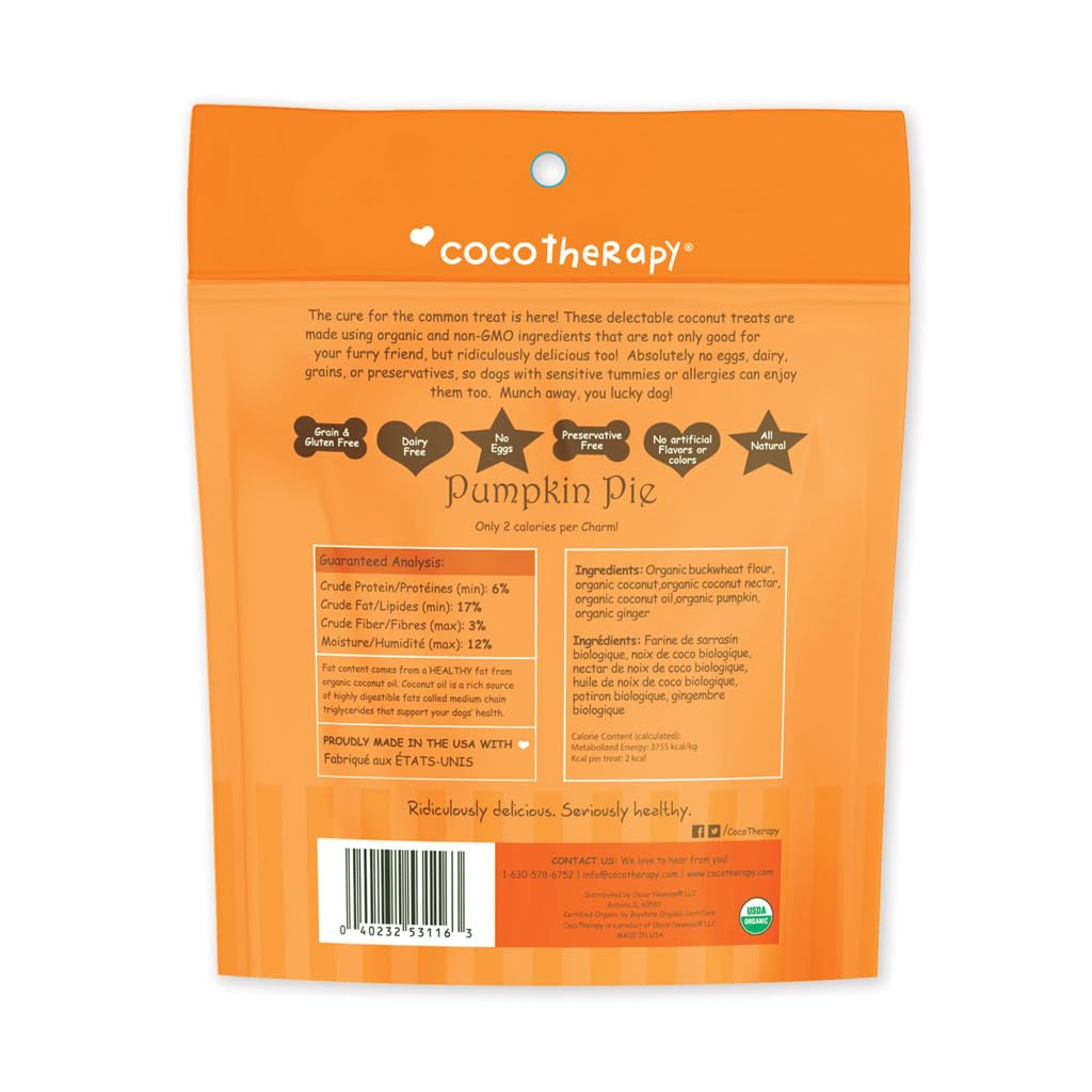 Cocotherapy Coco-Charms Training Treats – Pumpkin Pie 5 Oz.