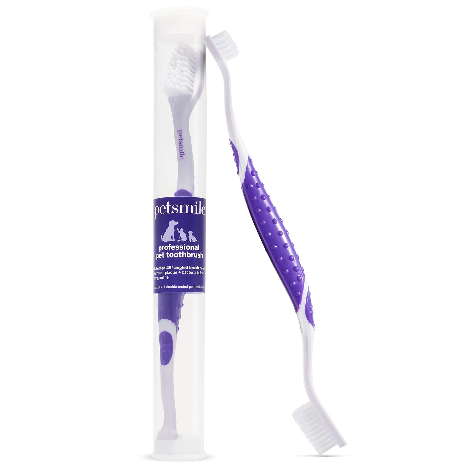 Petsmile Professional Pet Toothbrush 45° Dual-Ended Brush