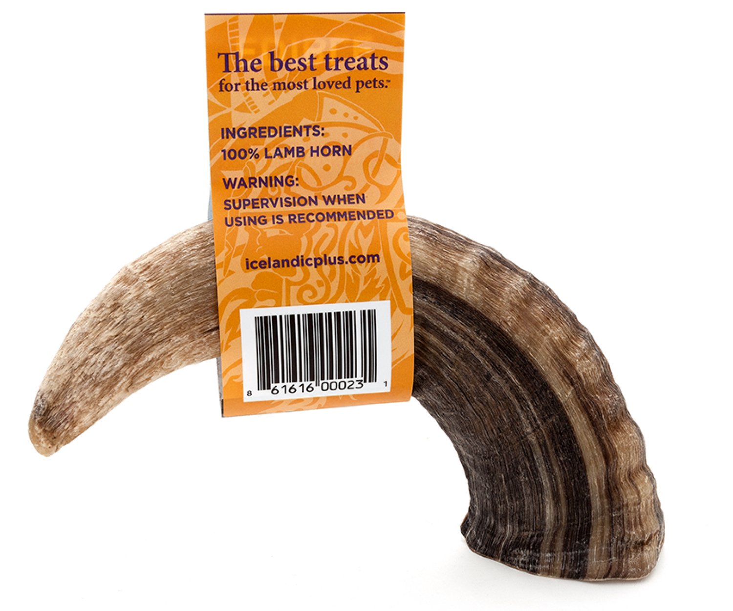 Large Pure Icelandic Lamb Horn Dog Treat