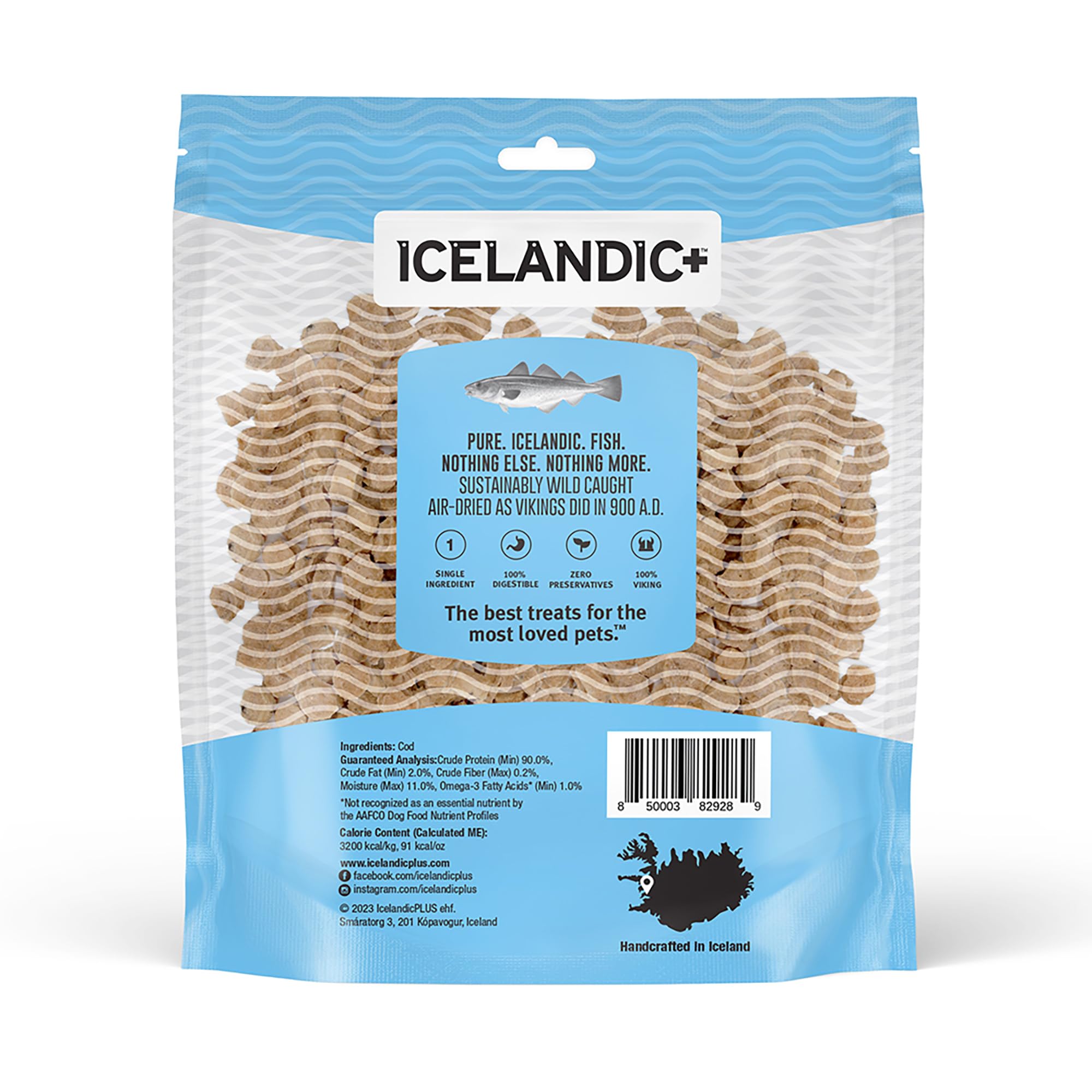 Icelandic+ Cod Mini Fish Chips Treats For Training & Small Dogs 9oz