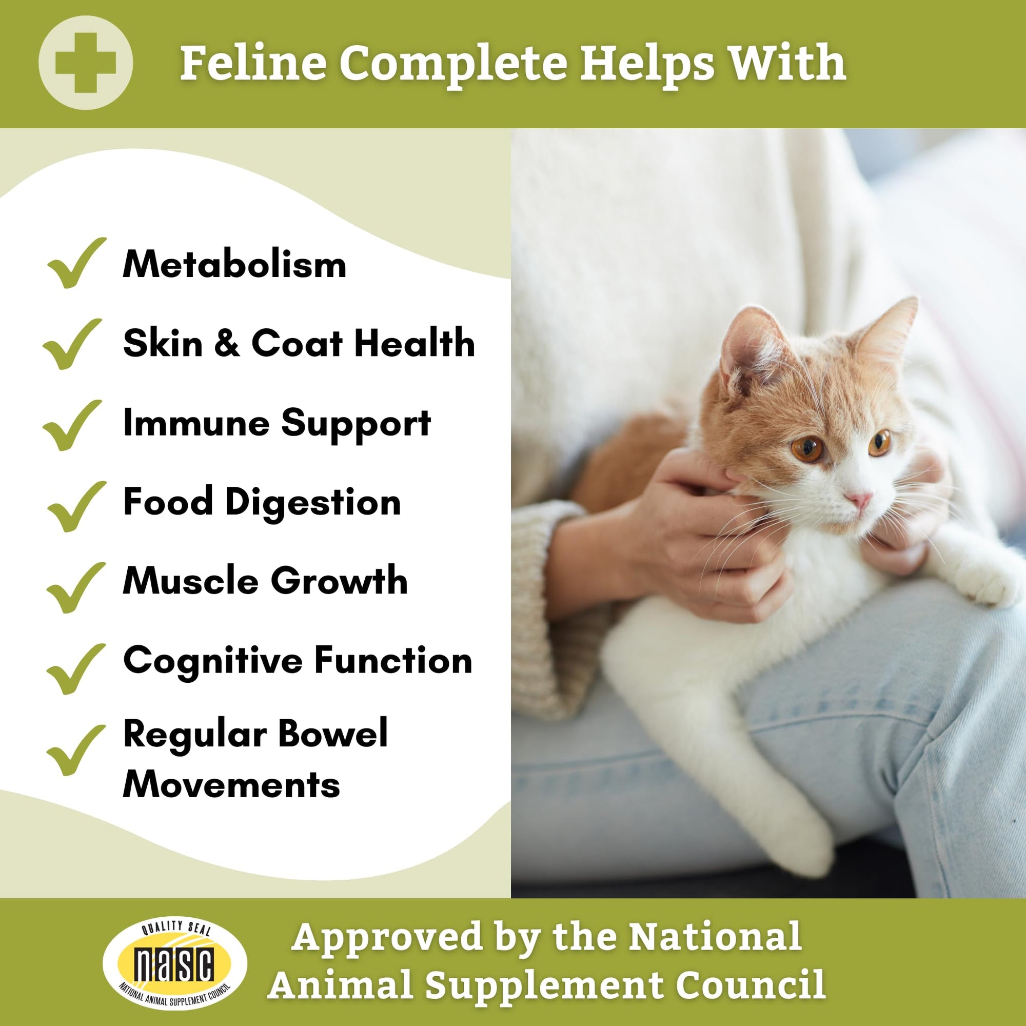 Wholistic Pet Organics Feline Complete: Cat Multivitamins, 60 grams