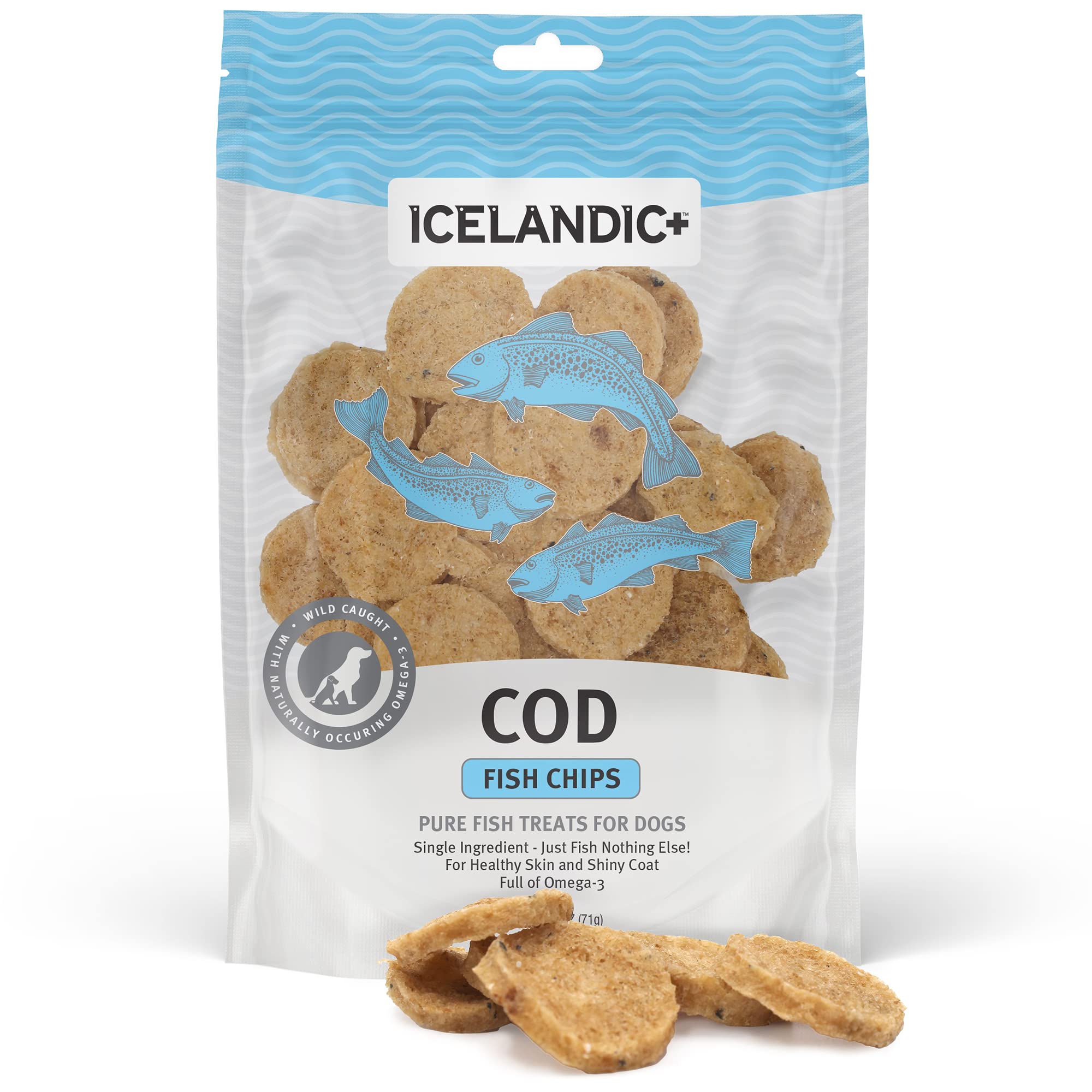 Icelandic+ Cod Fish Chips Dog Treat 2.5oz