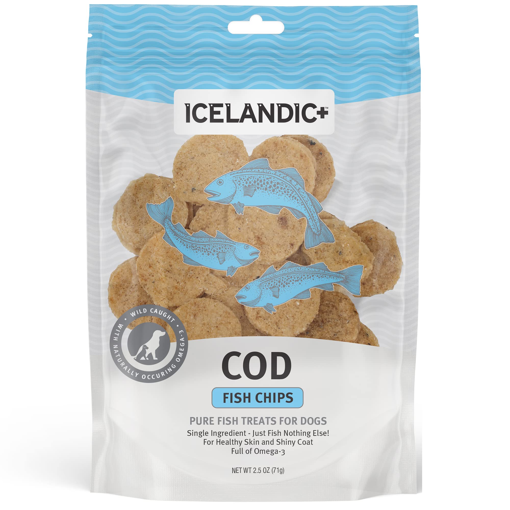 Icelandic+ Cod Fish Chips Dog Treat 2.5oz