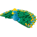 Injoya Peacock Snuffle Mat Dog Puzzle Slow Feeder Toy