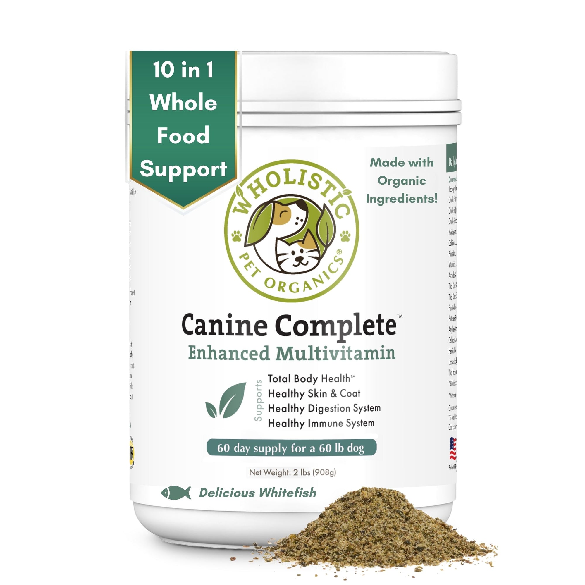 Wholistic Pet Organics Canine Complete: Dog Multivitamin 2 Lb