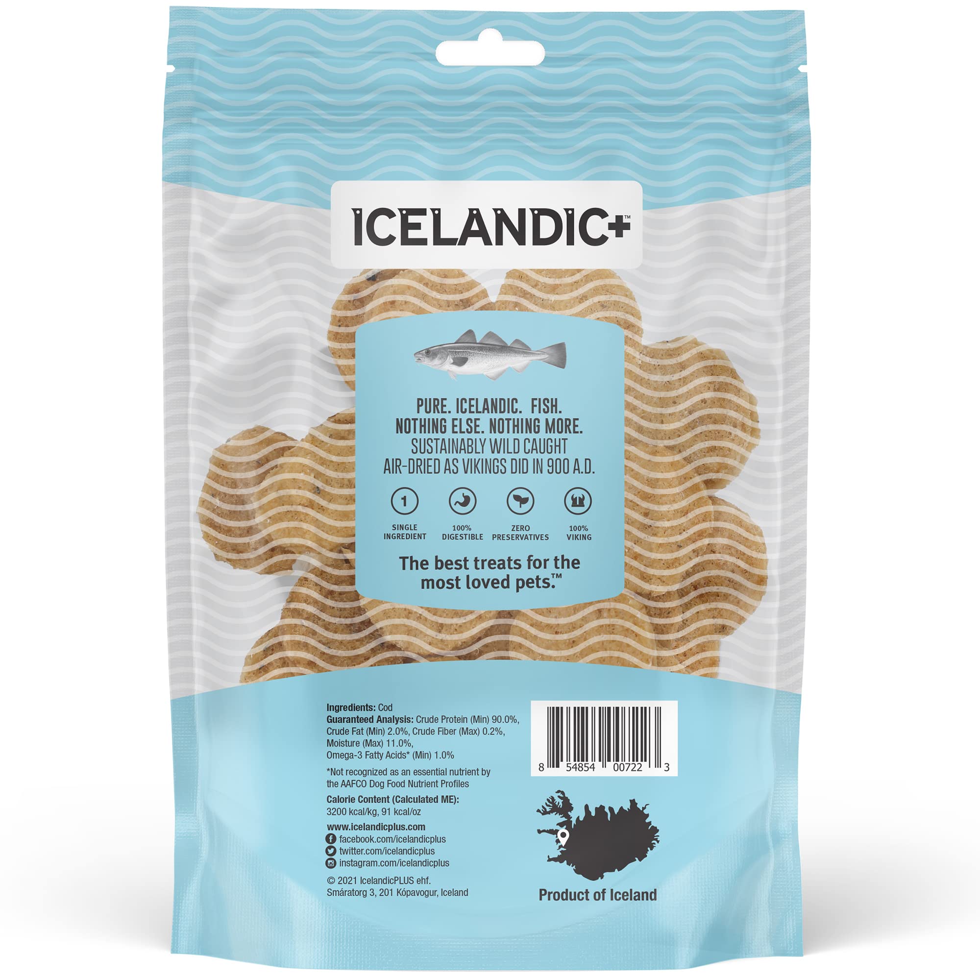 Icelandic+ Cod Fish Chips Dog Treat 2.5oz