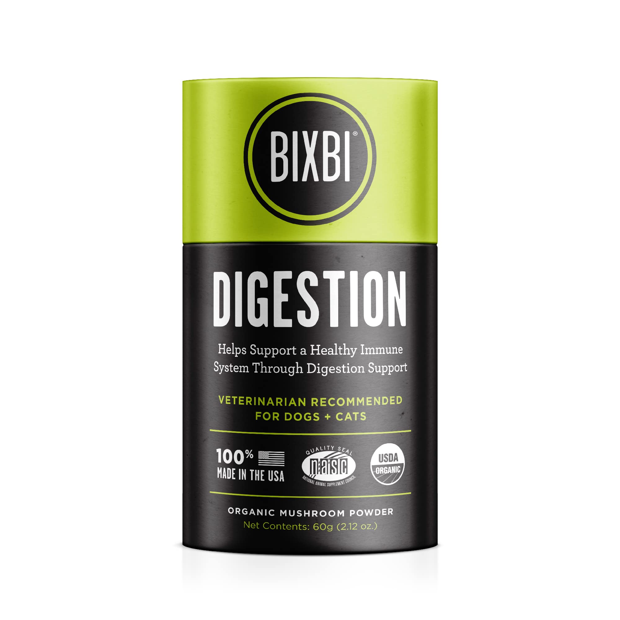 BIXBI Organic Pet Superfood Daily Dog & Cat, Digestion, 60 Grams