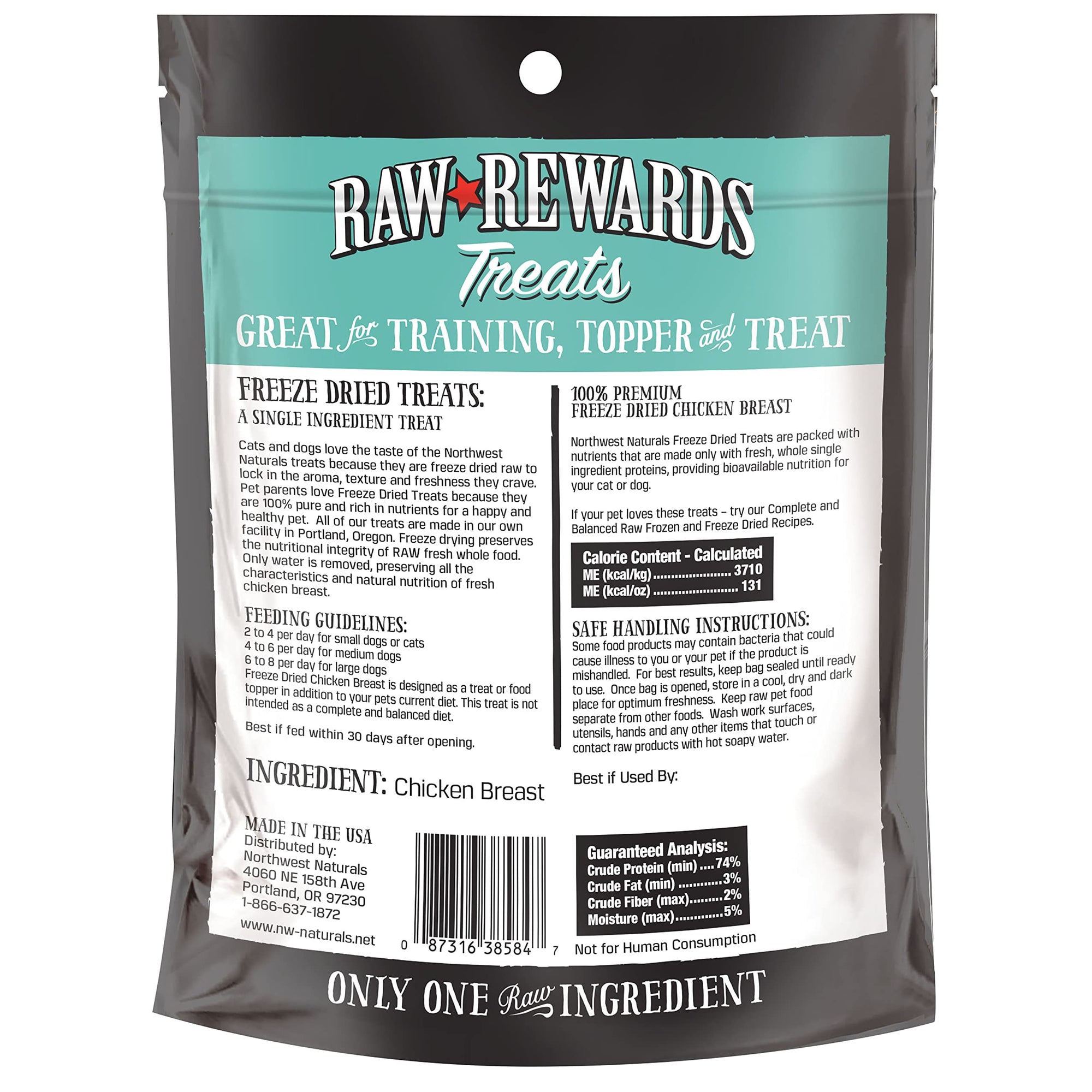 Northwest Naturals Raw Rewards Freeze-Dried Treats – Chicken Breast  3 Oz.