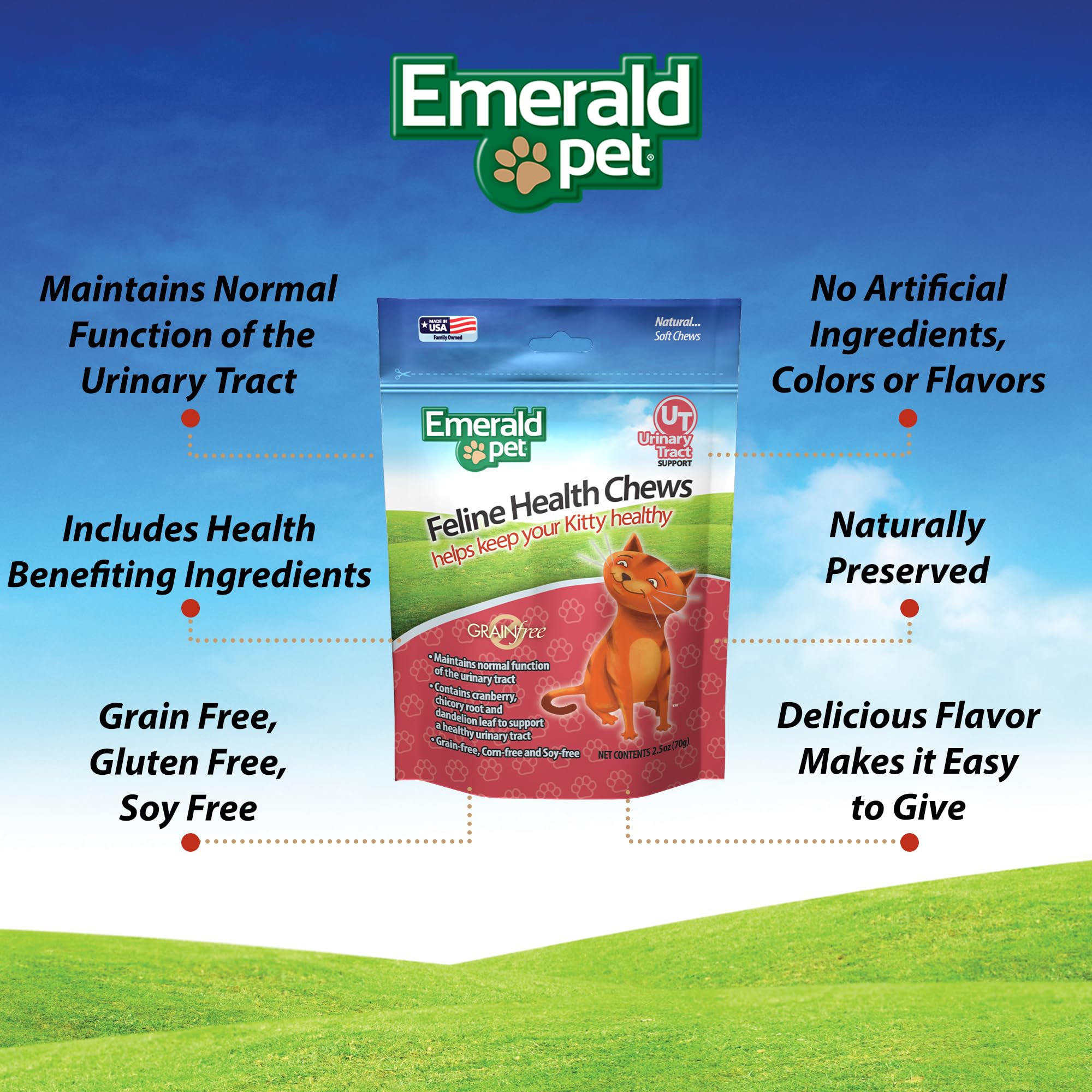 Emerald Pet Cat Urinary Tract Formula Treats 2.5oz