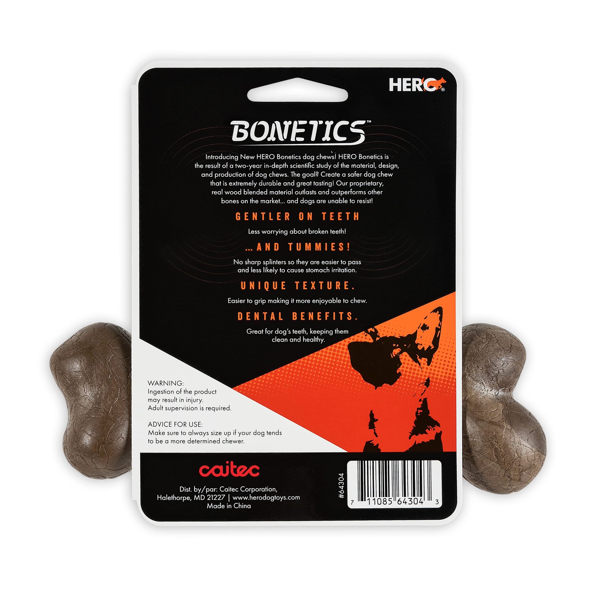 Hero Bonetics Femur Bone Designed for Extra Large Dogs Bacon Flavor