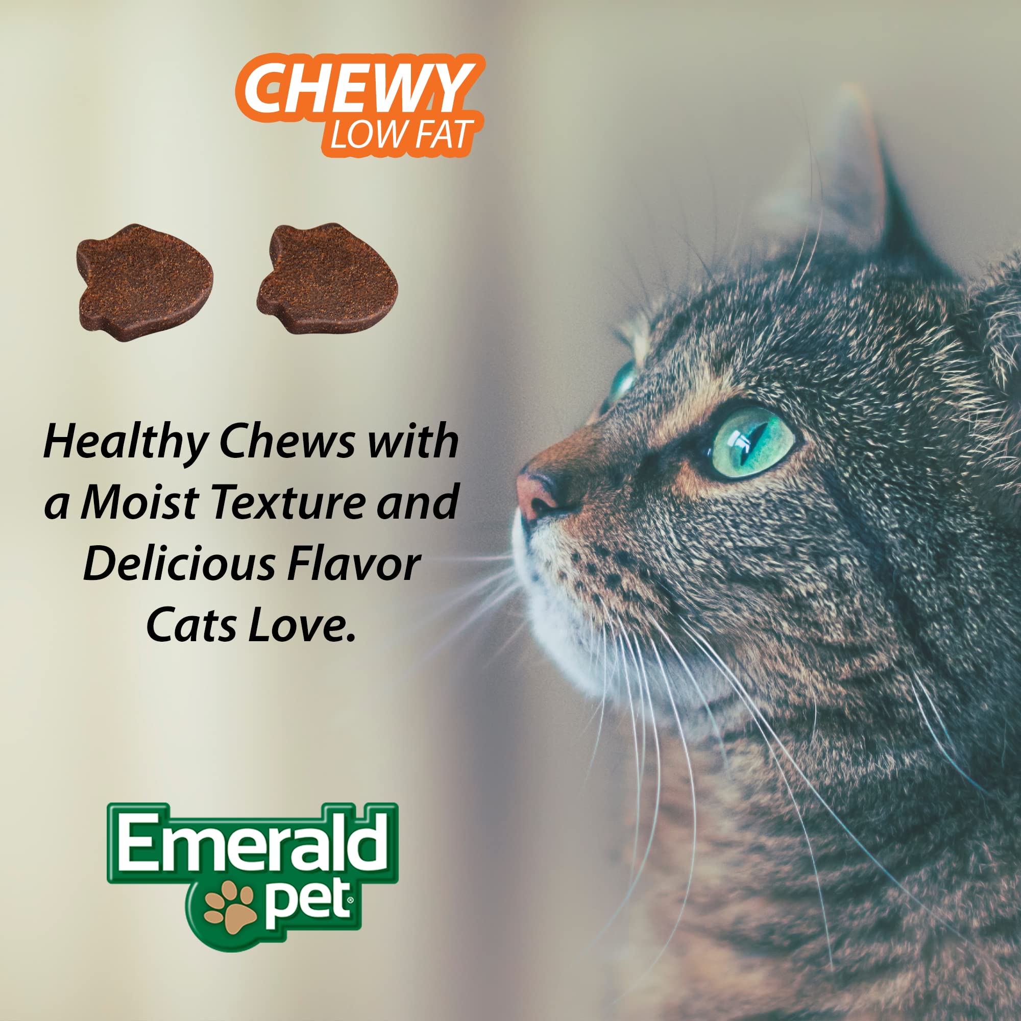 Emerald Pet  Smart 'N Tasty Feline Treats Hairball Formula Chicken 2.5 Oz.