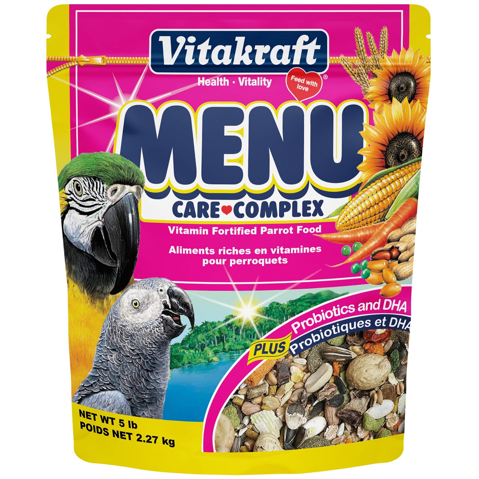 Vitakraft Sunseed Parrot Menu Food 5lb