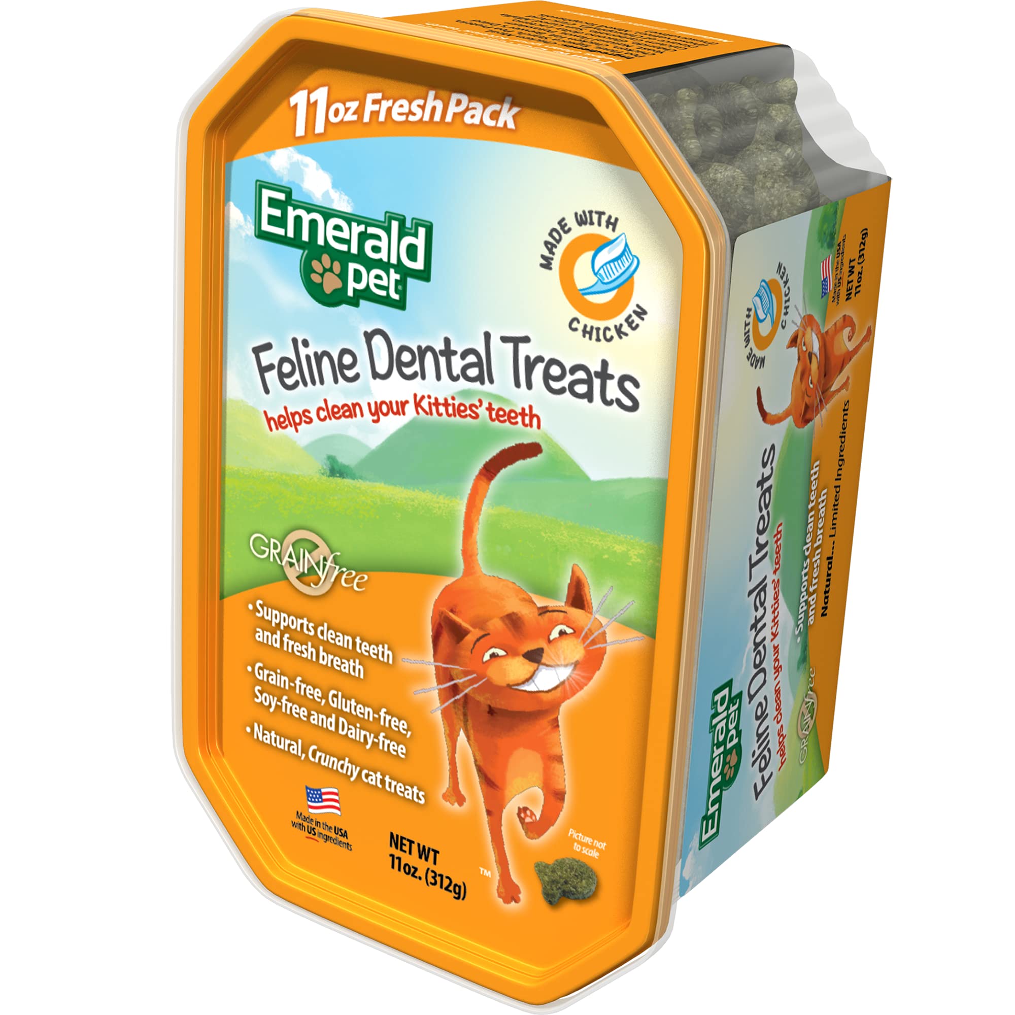 Emerald Pet Cat Dental Treat Chicken 11oz