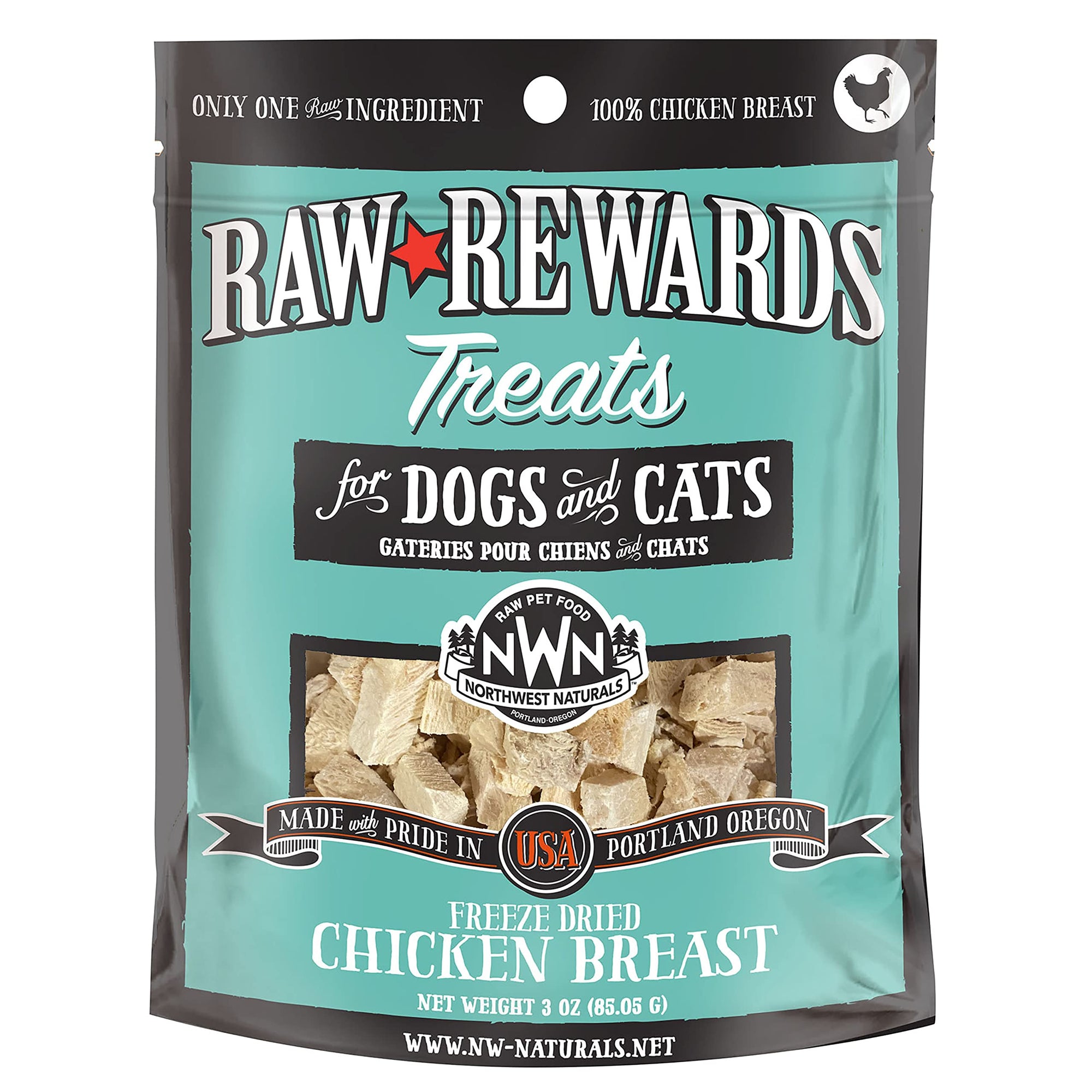 Northwest Naturals Raw Rewards Freeze-Dried Treats – Chicken Breast  3 Oz.