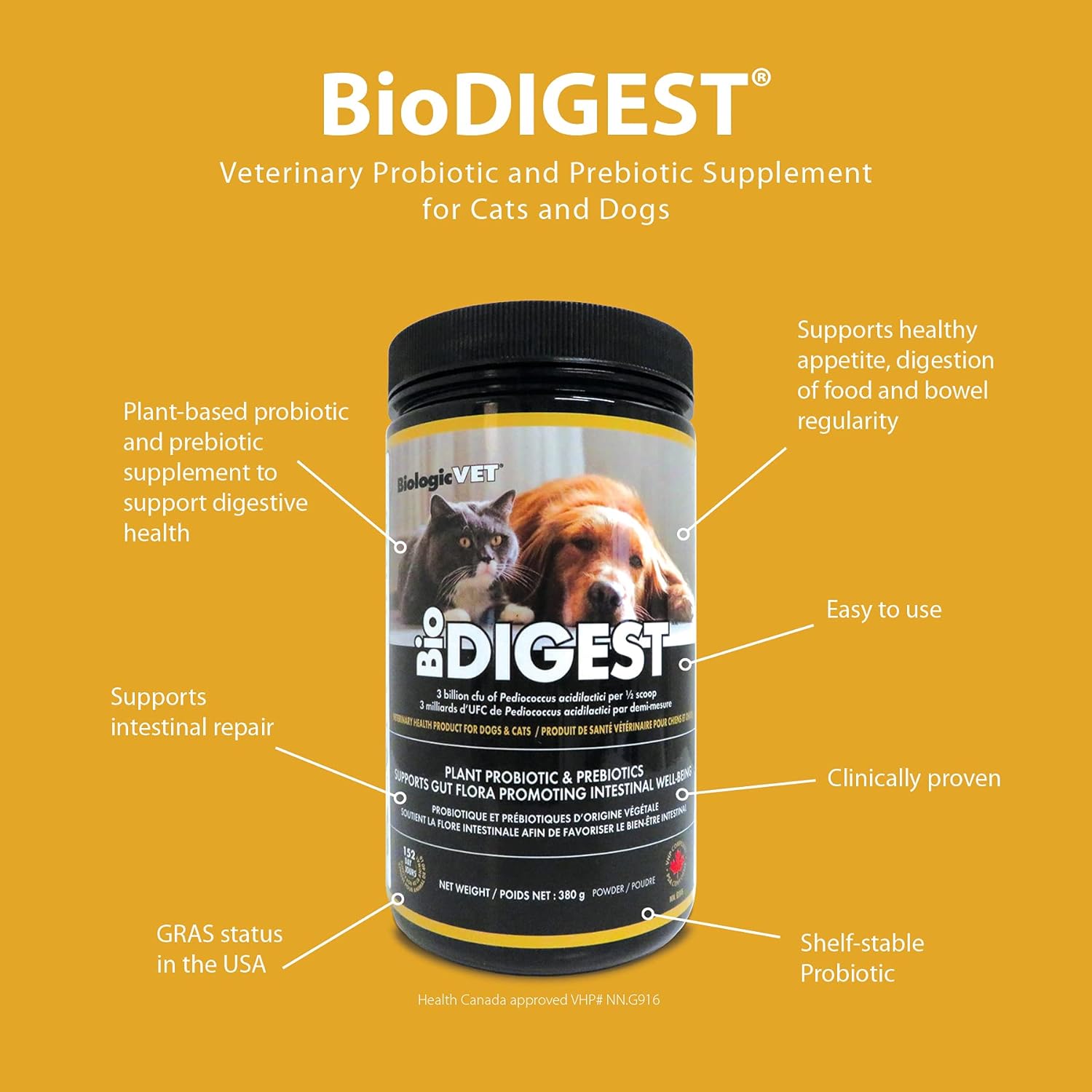 BiologicVET - BioDIGEST Plant Probiotic All-Natural Advanced Dog & Cat